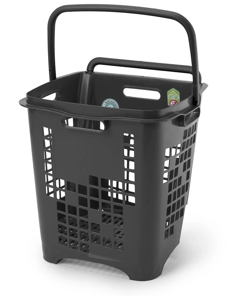 Mid Size 45 Litre Black Trolley Basket